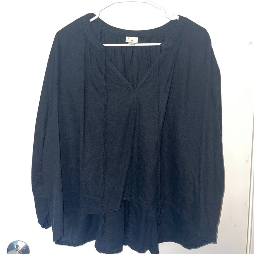 A New Day Peasant Top (Black)